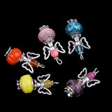 Maxbell 5 Piece Alloy Acrylic Butterfly Wings Angel Charms Pendants for DIY Making Necklace Hanging Decoration