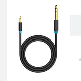 Maxbell Gold Plated 3.5mm 1/8'' Male Stereo to 6.5/6.35mm 1/4''Male Stereo Audio Cable 0.5m