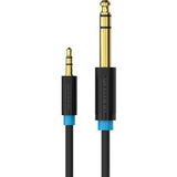 Maxbell Gold Plated 3.5mm 1/8'' Male Stereo to 6.5/6.35mm 1/4''Male Stereo Audio Cable 0.5m