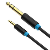 Maxbell Gold Plated 3.5mm 1/8'' Male Stereo to 6.5/6.35mm 1/4''Male Stereo Audio Cable 0.5m