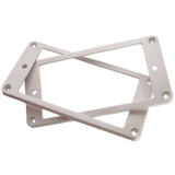 Maxbell 2 Pieces Plastic Humbucker Pickup Mounting Ring Frame for Electric Guitar Accessory White