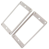 Maxbell 2 Pieces Plastic Humbucker Pickup Mounting Ring Frame for Electric Guitar Accessory White