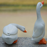 Maxbell 2Pcs Realistic Resin Ducks Figurine Model Statues Lawn Sculpture for Decors