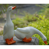 Maxbell 2Pcs Realistic Resin Ducks Figurine Model Statues Lawn Sculpture for Decors