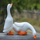 Maxbell 2Pcs Realistic Resin Ducks Figurine Model Statues Lawn Sculpture for Decors