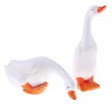 Maxbell 2Pcs Realistic Resin Ducks Figurine Model Statues Lawn Sculpture for Decors