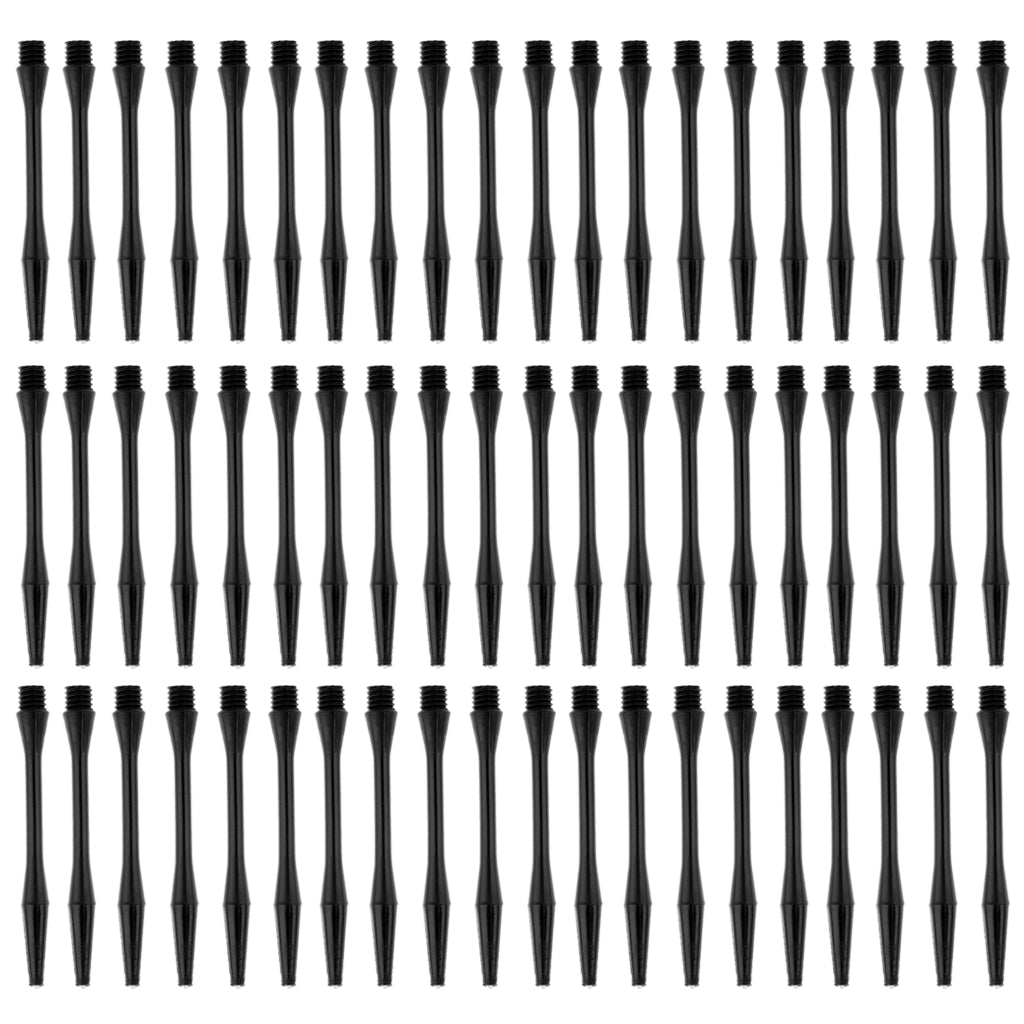 Maxbell 60Pcs New 2BA Plastic Dart Stems Dart Shafts Diam 6mm Safe Throwing -Black