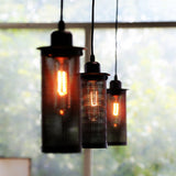 Maxbell Vintage Mesh Cylinder Design Pendant Light Hanging Lampshade for Home Bar