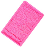 Maxbell 3D Bark Shape Silicone Fondant Mould Cake Ice Paste Snack Mold Tool Pink 20*12*1cm