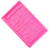 Maxbell 3D Bark Shape Silicone Fondant Mould Cake Ice Paste Snack Mold Tool Pink 20*12*1cm