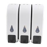 Maxbell 350ml ABS 3-Head Soap Shampoo Shower Lotion Holder Pump Action Dispenser for Home Hotel Room