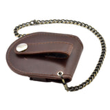 Maxbell Vintage Pocket Watch Bag Case Pouch Purse Holder with Chain Brown