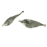 Maxbell 20 Pcs Tibetan Silver 3D Delicate Leaf Charms Pendants Jewelry DIY Making