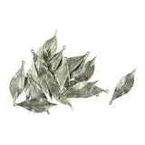 Maxbell 20 Pcs Tibetan Silver 3D Delicate Leaf Charms Pendants Jewelry DIY Making