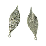 Maxbell 20 Pcs Tibetan Silver 3D Delicate Leaf Charms Pendants Jewelry DIY Making