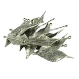 Maxbell 20 Pcs Tibetan Silver 3D Delicate Leaf Charms Pendants Jewelry DIY Making