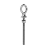 Maxbell Rustproof Durable Corrosion Resistant 316 Stainless Steel Long Lifting Eye Bolt With Nut And Washer M6 X 60mm Silver
