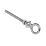 Maxbell Rustproof Durable Corrosion Resistant 316 Stainless Steel Long Lifting Eye Bolt With Nut And Washer M6 X 60mm Silver