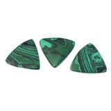 Maxbell 3 Pieces Malachite Stone Triangle Plectrums Picks for Guitar Banjo Musical Instrument Parts