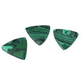 Maxbell 3 Pieces Malachite Stone Triangle Plectrums Picks for Guitar Banjo Musical Instrument Parts