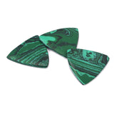 Maxbell 3 Pieces Malachite Stone Triangle Plectrums Picks for Guitar Banjo Musical Instrument Parts