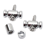 Maxbell 2Pc Guitar Roller String Guide Tree Retainer Guitar Replacements DIY Chrome