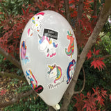 Maxbell 7 Sets Lovely Unicorn Vinyl Stickers And Latex Balloon DIY Craft Party Decor