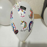 Maxbell 7 Sets Lovely Unicorn Vinyl Stickers And Latex Balloon DIY Craft Party Decor