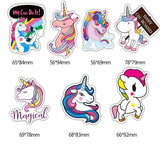 Maxbell 7 Sets Lovely Unicorn Vinyl Stickers And Latex Balloon DIY Craft Party Decor