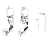 Maxbell 1" 32mm Chrome Highway Short Angled Foot Peg Mount Kit For Harley Touring