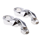 Maxbell 1" 32mm Chrome Highway Short Angled Foot Peg Mount Kit For Harley Touring