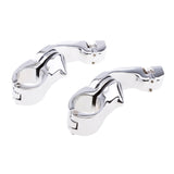 Maxbell 1" 32mm Chrome Highway Short Angled Foot Peg Mount Kit For Harley Touring