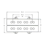 Maxbell Black 4 String Bass Guitar Pickup Humbucker Double Coil for Electric Bass Accessories
