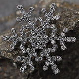Maxbell Amazing Shiny Silver Rhinestone Frozen Snowflake Brooch Pin Christmas Gift