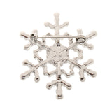 Maxbell Amazing Shiny Silver Rhinestone Frozen Snowflake Brooch Pin Christmas Gift