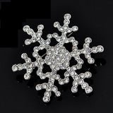 Maxbell Amazing Shiny Silver Rhinestone Frozen Snowflake Brooch Pin Christmas Gift