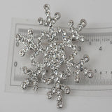 Maxbell Amazing Shiny Silver Rhinestone Frozen Snowflake Brooch Pin Christmas Gift