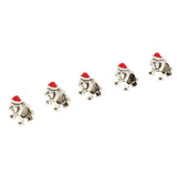 Maxbell 5pcs Puppy Silver Alloy Large Hole Beads Charms DIY European Bracelet Fittings