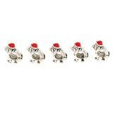 Maxbell 5pcs Puppy Silver Alloy Large Hole Beads Charms DIY European Bracelet Fittings