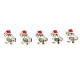 Maxbell 5pcs Puppy Silver Alloy Large Hole Beads Charms DIY European Bracelet Fittings