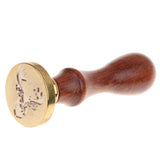 Maxbell Initial Sealing Wax Stamp Wax Seal Wood Handle Metal Head DIY Art Crafts Post Envelope #17