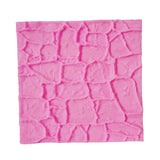 Maxbell 3D Brick Pattern Princess Silicone Fondant Mould Cake Ice Paste Mold Tool 10*10*0.4cm Pink