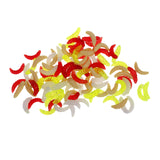 Maxbell 100 Pieces High Quality Soft Plastic Fishing Lures Artificial Baits Maggots Worms Fish Tackle Toy