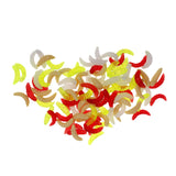 Maxbell 100 Pieces High Quality Soft Plastic Fishing Lures Artificial Baits Maggots Worms Fish Tackle Toy