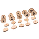 Maxbell Complete Set Inlaid 1-10 Wedding Table Numbers Raw Freestanding Timber Base