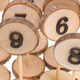 Maxbell Complete Set Inlaid 1-10 Wedding Table Numbers Raw Freestanding Timber Base