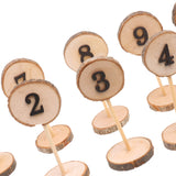 Maxbell Complete Set Inlaid 1-10 Wedding Table Numbers Raw Freestanding Timber Base