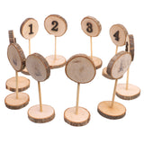 Maxbell Complete Set Inlaid 1-10 Wedding Table Numbers Raw Freestanding Timber Base