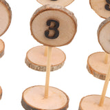 Maxbell Complete Set Inlaid 1-10 Wedding Table Numbers Raw Freestanding Timber Base