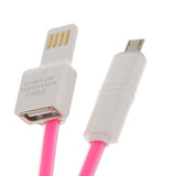 Maxbell 2 in 1 USB Data Charging Charger Cable OTG Cord for Android Phones iPhone Rose Red